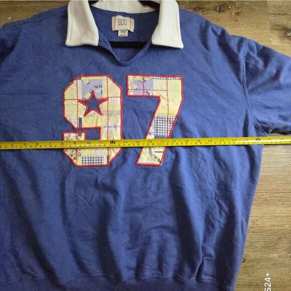 BDG High Waist Blue and White Striped Shorts - Picture 5 of 7